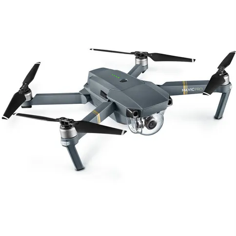 Een DJI Mavic Pro met uitgeklapte armen en propellers